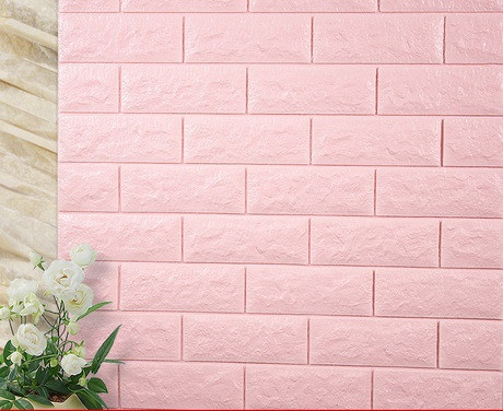 Tấm xốp ốp tường 3D - hồng nhạt